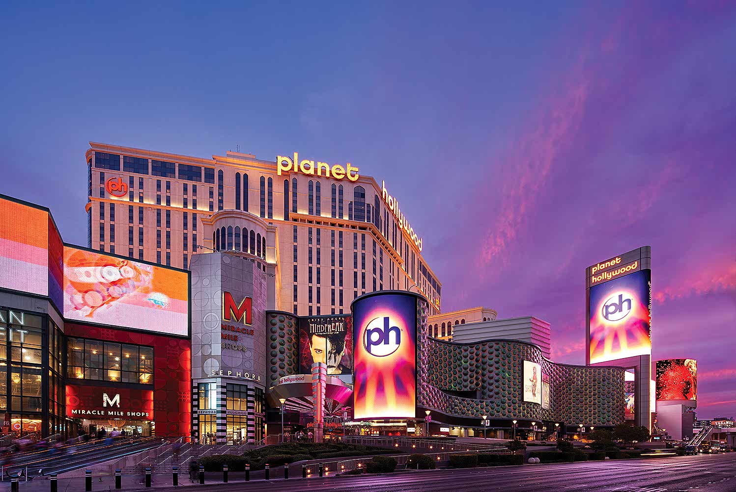 Exterior of Planet Hollywood Resort & Casino, Trademark Collection hotel in Las Vegas, Nevada